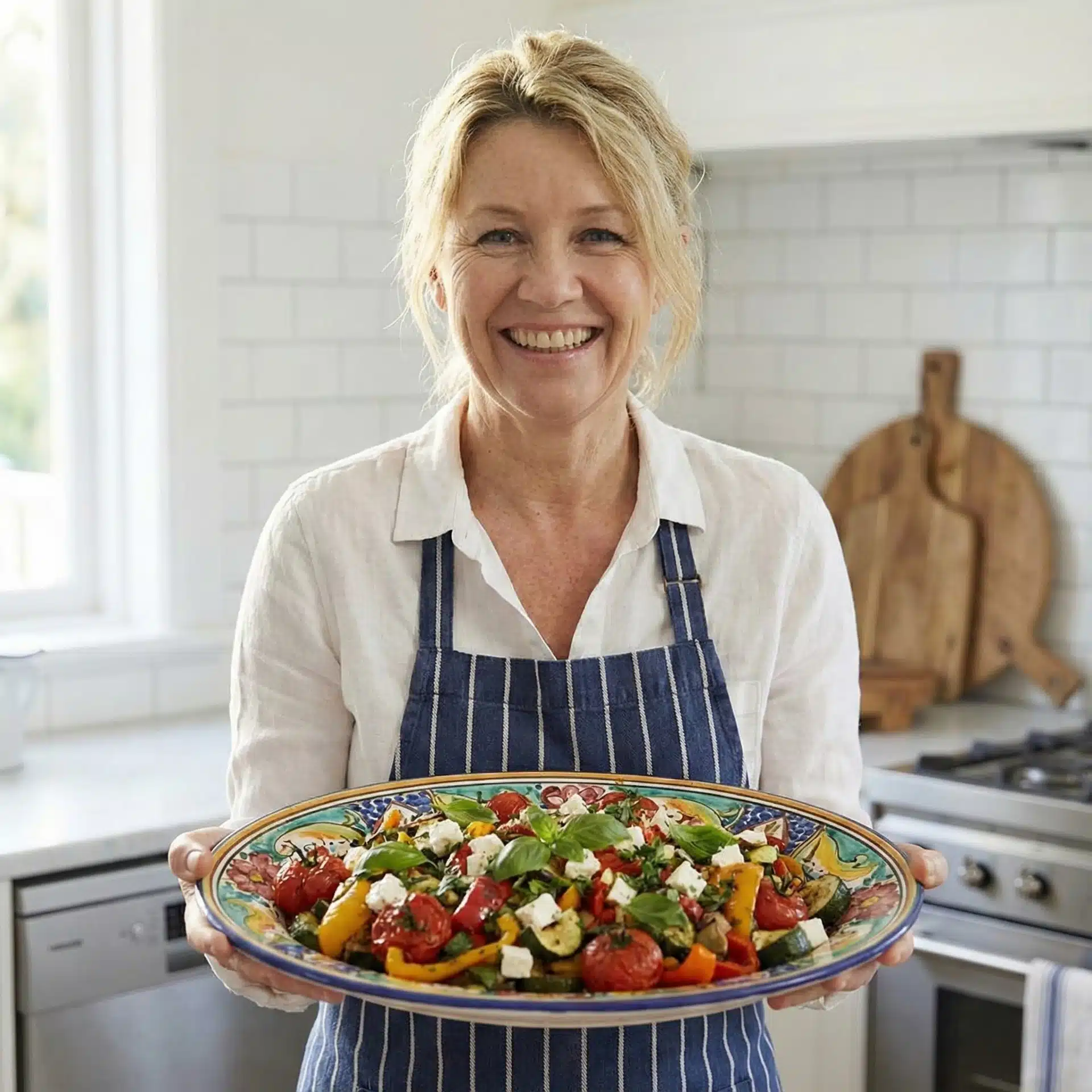 Caroline Miller holding a dish