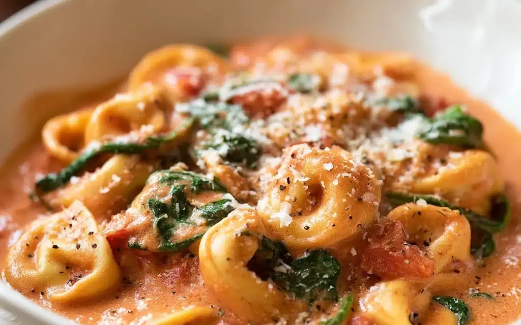 Creamy Spinach Tomato Tortellini with a Comforting Twist