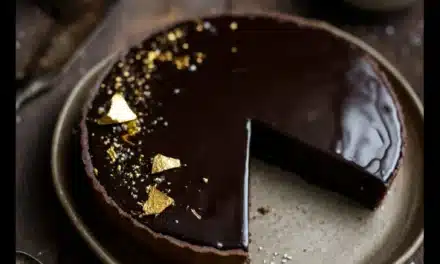 Dark Chocolate Tart with Gold Leaf – A Decadent Dessert