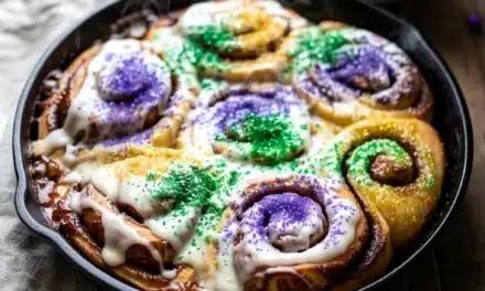 The Ultimate King Cake Cinnamon Rolls (Canned Dough Hack)