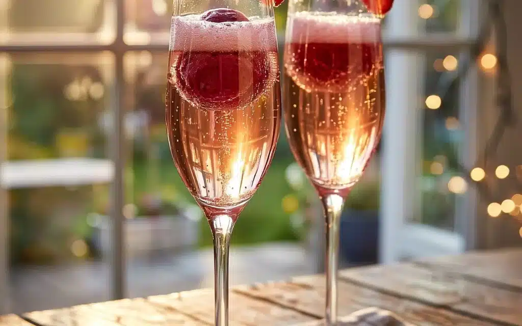 Strawberry Champagne Floats: A Fizzy, Fruity Delight