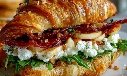 The Perfect Breakfast Indulgence: Apple & Goat Cheese Croissant Sandwich