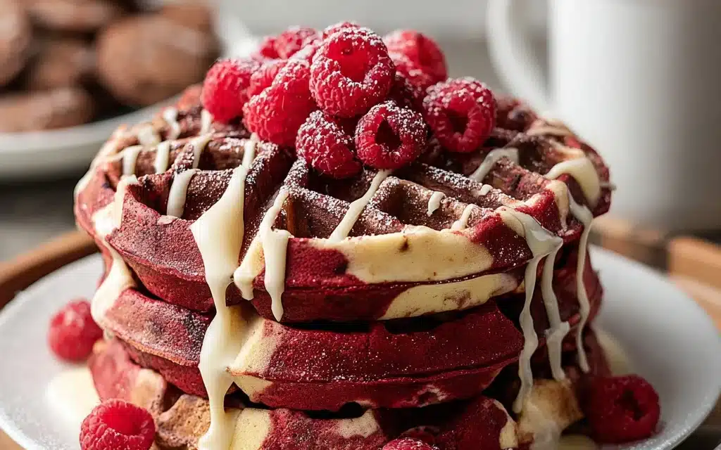 Red Velvet Marble Waffles: A Breakfast Delight to Savor