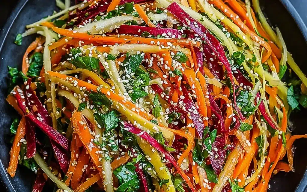 Shaved Rainbow Carrot Sesame Salad – A Comforting 30-Minute Side