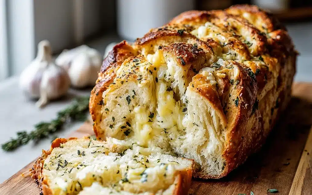 Sourdough Discard Pull-Apart Garlic Bread