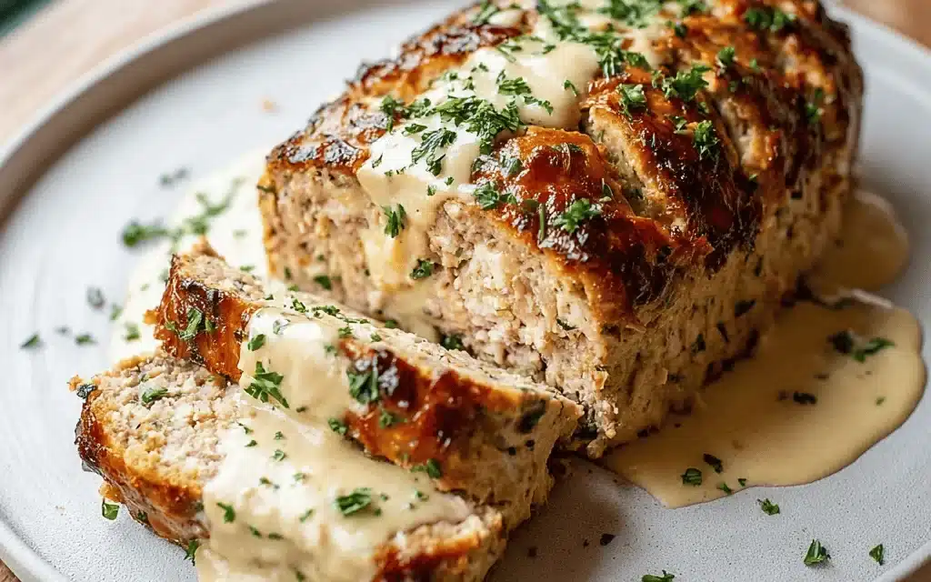 Garlic Parmesan Chicken Meatloaf