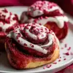 Red Velvet Valentine's Day Cinnamon Rolls