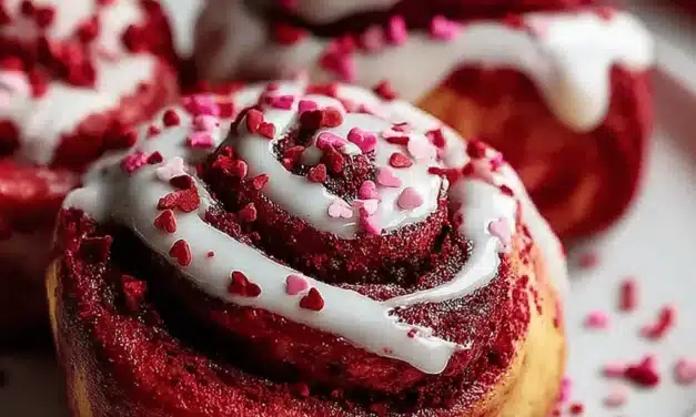 Red Velvet Valentine’s Day Cinnamon Rolls