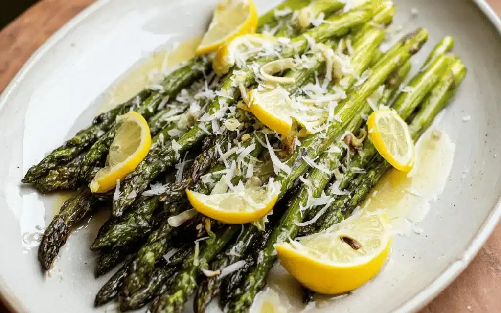 Roasted Asparagus with Parmesan and Lemon