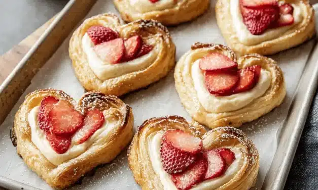 Strawberry Cream Cheese Heart Danishes